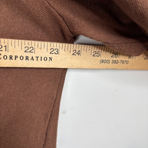 J Jill Fringe Tunic Sweater LP Chocolate Brown Boho Equestrian Western Old Money - Picture 10 of 12